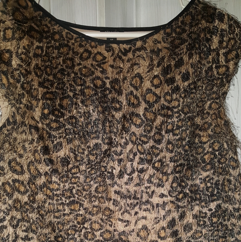 leopard print Mohair style Blouse